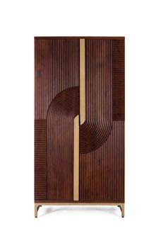 Mueble bar en madera de mango y metal 179 cm alto