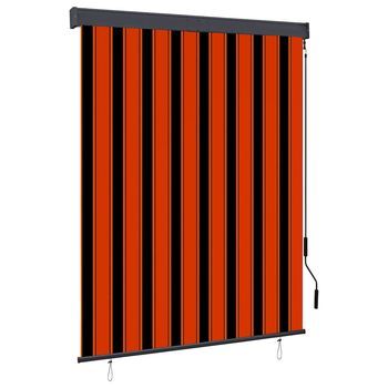 Estor Enrollable De Exterior Naranja Y Marrón 140x250 Cm Vidaxl