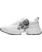 de ed hardy ed hardy zapatillas caged runner tiger blanco negro blanco-negro