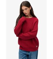 superdry para mujer w6110672a jersey relaxed ribbed knitted granate xs rojo casual algodon