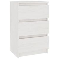 mesita de noche  mesa auxiliar  mesilla madera maciza de pino blanca 40x295x64 cm