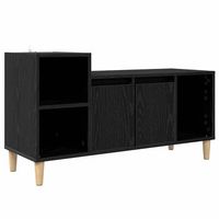 gabinete de tv 100 x 35 x 55 cm roble negro vidaxl