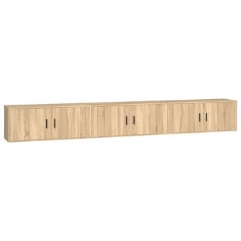 Muebles Para Tv | Mueble De Salón | Gabinete De Tv De Pared 3 Uds Roble Sonoma 100x34,5x40 Cm