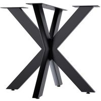 patas de mesa biloxi metal negro 85x85x71 cm clp