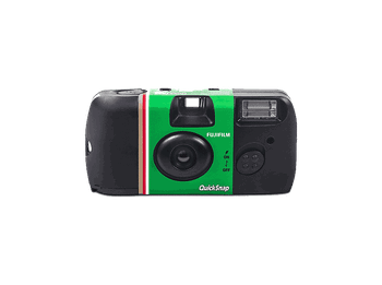 Cámara desechable - Fujifilm Quick Snap Flash, 27 fotografías, Con Verde