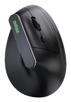 Nilox Ratón Wir Vertical Rec. Silen 1600 DPI Negro