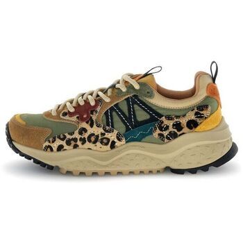 Flower Mountain Deportivas Moda SOLIN 2019506 02 3D58-BROWN-MILITARY-BLACK-PONY para mujer