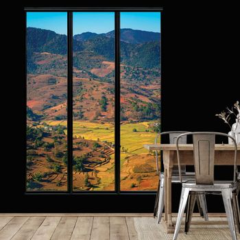 Papel pintado ventana al campo 156x270cm