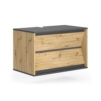 mueble bajo lavabo edelin 80 x 50 cm con 2 cajones vicco