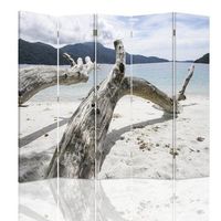 biombo white sand - separador de ambientes cm 180x180 5 paneles