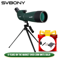 svbony sv28 telescopio terrestre 50607080mm impermeable prisma bak4 lente optica recubierta mc zoom spotting scope con tripode y adaptador de phone caza