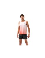 camiseta de running compressport performance fluo rojoblanco