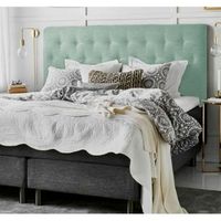 cabecero de cama tapizado antimanchas paris 20070 verde agua