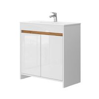 conjunto de muebles de bano lemgo 2 partes armario bajo 80 cm vicco