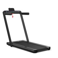 costway cinta de correr plegable 2 en 1 para oficina casa 12kmh con control remoto doble pantalla led app control soporte para telefono
