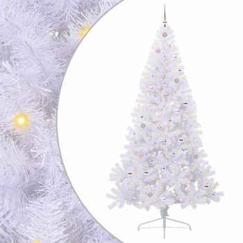 Árbol De Navidad Artificial Blanco 240 Cm Pvc Y Acero Vidaxl