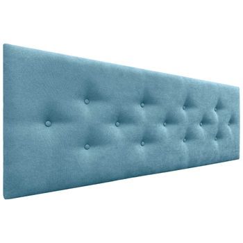 Dhome Cabecero De Tela Acualine Con 3 Hileras Intercaladas De Botones Cabezal Tapizado Cama Lujo(turquesa, 150cm)