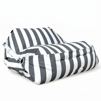 Aiire Puff Exterior Jardín En Olefina - Sofa Puf Con Relleno Incluido Xxl De Diseño Para Terraza, Jardín O Piscina - Bean Bag Chair Salon O Decoracion Habitacion Juvenil Gris [120x100x82]