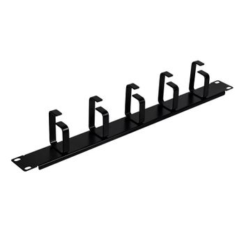 Aiten Data Organizador de Cables Metálico 1U sin Tapa Negro
