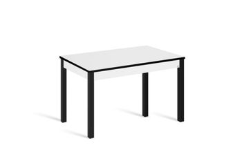 Mesa cocina fija 100x60 cm blanco pata negro