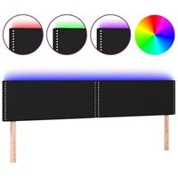 cabecero accesorio para dormir dormitorio mueble led 200 x 5 x 7888 cm tela negra tdl0200624