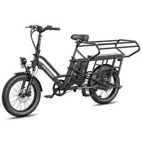bicicleta electrica fafrees ff20 cuv asiento doble infantil bicicleta 24ah 0-12 anos carga 100kg bastidor acero anticorrosivo-negro
