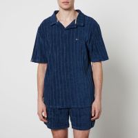 boss bodywear  cotton-blend terry polo shirt - s