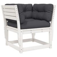 sofa de jardin  sofa de exterior reposabrazos cojines madera maciza pino blanco