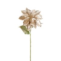 tallo de flor de pascua brillante artificial dorada h80