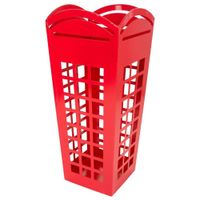 paraguero de metal rojo 22x22x49h cm