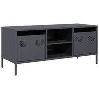 mueble de tv  mueble de salon  gabinete de tv acero laminado en frio antracita 1015x39x435 cm