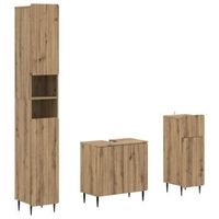 juego de armarios de bano de 3 piezas zwolle vidaxl