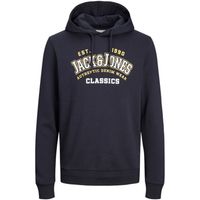 jack  jones jersey 12236803 jjelogo sweat hood 2 col 2324 noos pls dark navy para hombre