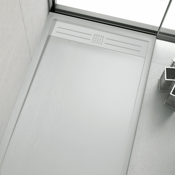 Plato De Ducha Resina Elite Blanco  80x120cm Rejilla Color