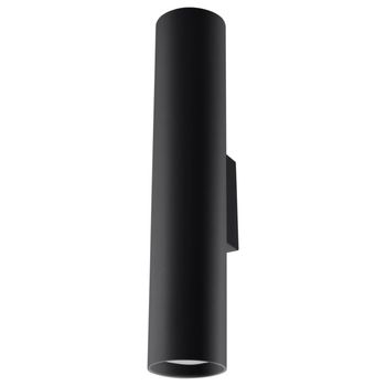 Aplique de pared vaza negro, 2 luces