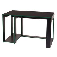 mesa escritorio de oficina para ordenador 120x60x76cm en mdf negro verde 040001452