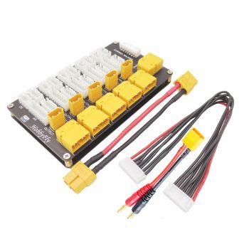 Placa de carga en paralelo de batería Lipo T60 XT30 2 en 1 Soporte de batería Lipo 2S-6S para dron de carreras FPV, heli