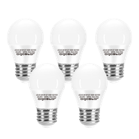 aigostar - bombilla led e27 5w equivalente a 35w luz calida 3000k 400 lumenes cri 80 ahorro de energia no regulable - 5 unidades