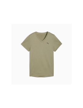 Camiseta de Fitness Puma W Tad Essentialsential Vnec,Lux Army, Mujer