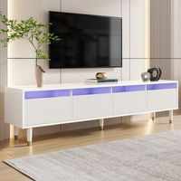 mueble de tv - mueble para salon - mdf y acrilico - blanco 178x35x45cm