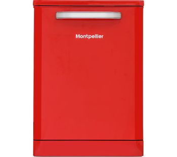MONTPELLIER MAB600R Full-size Dishwasher - Red, Red