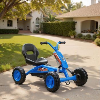 Kart Pedales Con Ruedas Pp Marco De Acero Azul Aiyaplay