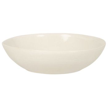 Plato hondo de cerámica beige