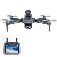 cymarc q3 pro mini 2 gps 3km 5g repeater digital fpv con camara 4k gimbal eis de 3 ejes pantalla tactil lcd controlador