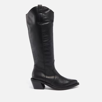 ALOHAS Women's Mount Leather Knee High Western Boots - UK 3.5