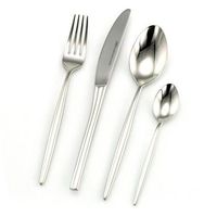 juego de cubiertos en acero inoxidable 24 piezas siena 6 cucharas 6 tenedores 6 cuchillos 6 cucharas de postre