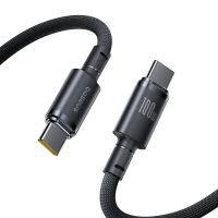 cable baseus pd100w tipo-c a tipo-c pd30 carga rapida transmision de datos nucleo de cobre estanado linea 1m2m largo p