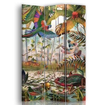 Biombo Selva Bajo El Sol 2 - Separador De Ambientes 110x150cm