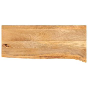Tablero De Mesa | Tablero De Escritorio | Superficie De Mesa Borde Natural Madera Maciza Mango 80x40x2,5 Cm Cfw948564