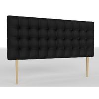 la web del colchon -cabecero tapizado brigitte para cama de 180 190 x 115 cms negro